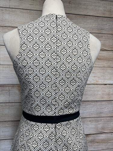 Robert Rodriguez Cotton Stretch Sheath Dress Sz 4 Sleeveless Geometric Floral - Picture 7 of 12