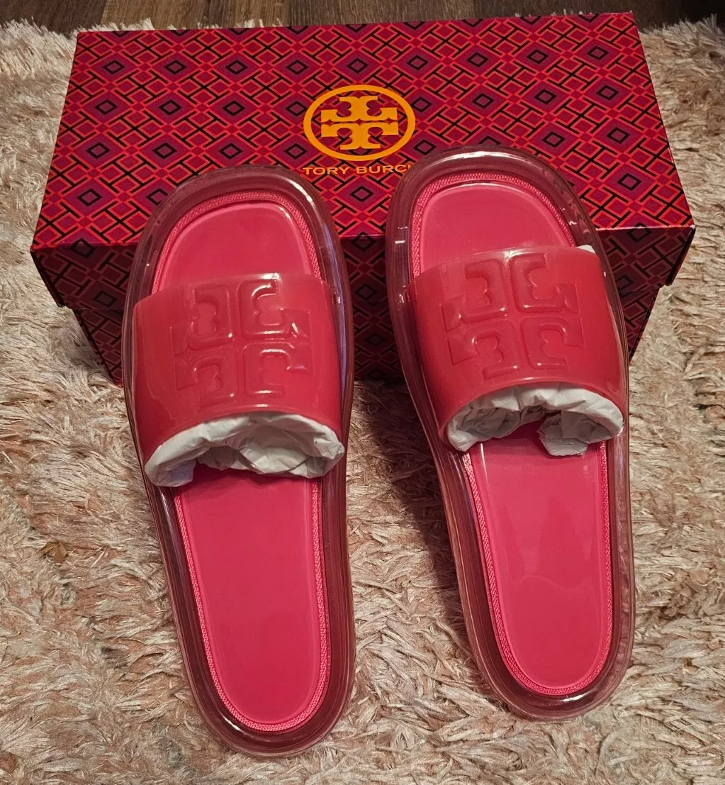 Tory burch love slides cheap