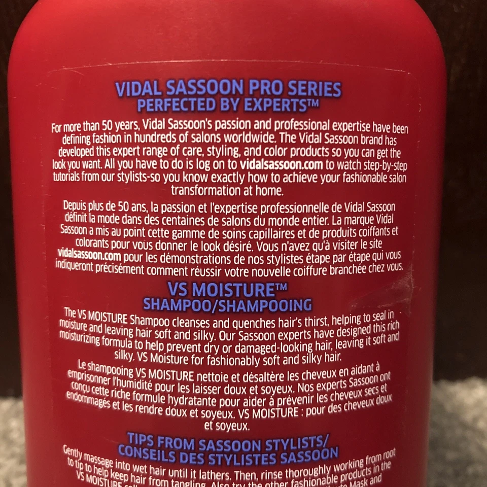Vidal Sassoon VS Pro Series Moisture Lock Shampoo Moisturizing Hydration, 12oz - Image 4 of 4