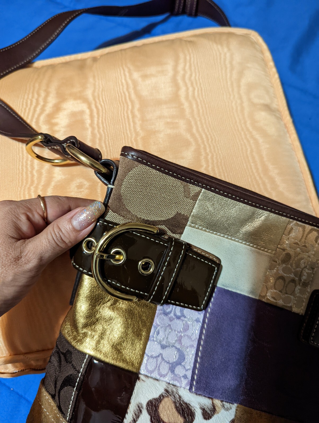 COACH Patchwork Limited Edition Leather Suede Cro… - image 10