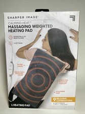 Sharper Image Calming Heat Massaging Weighted Heating Pad 12x24 NEW