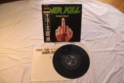 Overkill   !!!Fuck You!!! Rock Trash Vinyl LP Japan + OBI P-6265