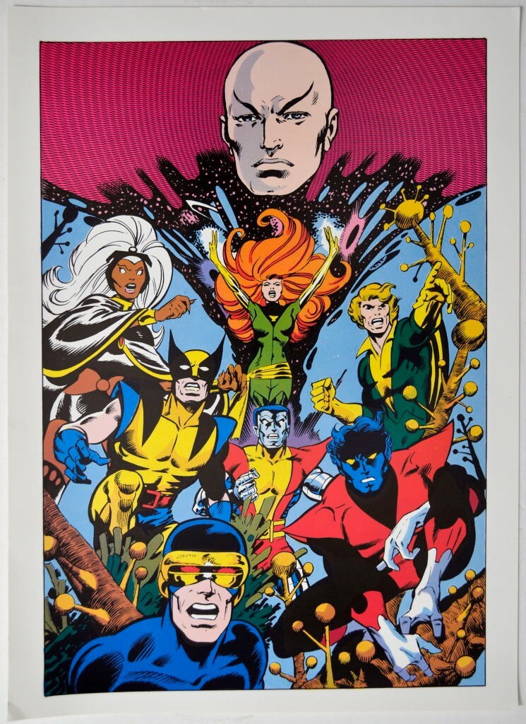 Vintage 1978 X-MEN Pinup Poster Marvel WOLVERINE Prof X