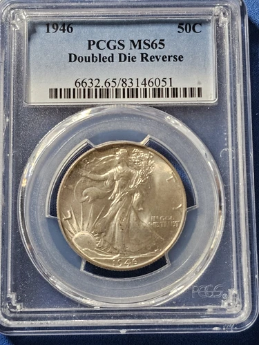 1946 PCGS MS65 Doubled Die Reverse KEY Walking Liberty Half Dollar MAJOR DDR EB