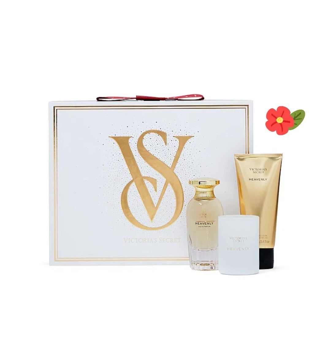 Victoria s Secret Heavenly 3 Piece Luxe Fragrance Gift Set eBay