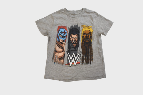 WWE Youth Boys Wrestling Superstars Roman Reifns Group Gray Shirt NWT XS-XL - Picture 3 of 5