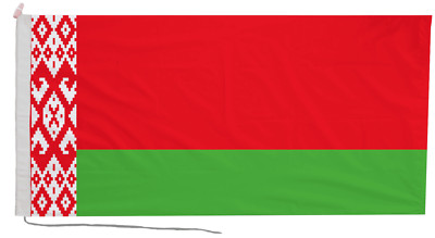 Weißrussland Flagge mit Seil und Knebel - Handarbeit in Großbritannien