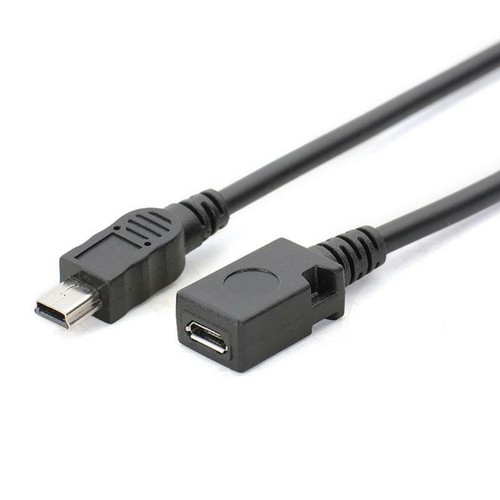 Adattatore Micro USB Femmina a Mini USB Maschio Caricatore Adattatore Convertitore Cavo 13cm - Foto 1 di 17