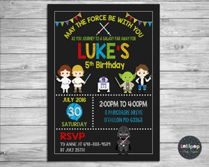 star wars party supplies personalised invitations chalkboard invites chalkboard invites