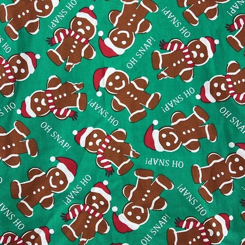 North Pole Long Sleeve Button Up Shirt Christmas Green Boys L Gingerbread - Picture 4 of 8