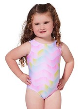 Girl's Tank Leotard - Sunset Wave, Size Intermediate 6x7 