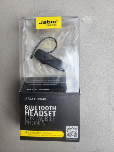 Jabra BT2046 Bluetooth Wireless Mono Headset Ear Hook Black New Sealed