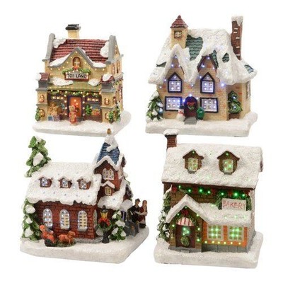 Casa con luci (9x11x12,5cm) natalizia Kaemingk 481084 Assortito 
