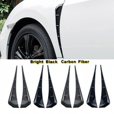 Car Side Fender Vent Sticker Pair Universal Fit ABS Plastic Decorative Wing