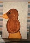 aceo original art cards Cartoon Cute Brown Platypus Ink Drawing Set 1/3 — photo 1