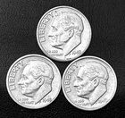 1949 P-D-S 10c SILVER Roosevelt Dimes  Year Set.  Higher  Grade   (R242)