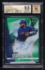 2017 Topps Finest Green Refractor 75/99 Nomar Mazara BGS 9.5 GEM MINT Auto 0c3
