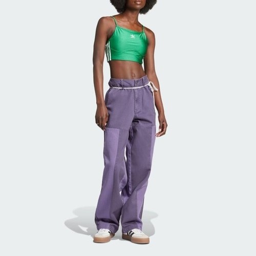 NWT $140 adidas KSENIASCHNAIDER Patchwork PW Straight Leg Jeans Purple 30 - Picture 3 of 11