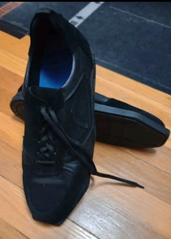 Black Mesh Square Toe Oxford Lace Up Dress Shoes for Men
