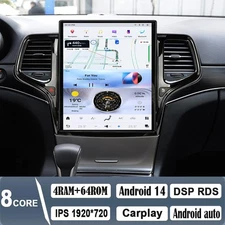 14.4'' Tesla Android 13 Stereo Car Radio Navi For Jeep Grand Cherokee 2014-2024