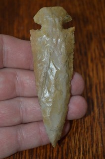 Fine Beveled Carter Cave Chert Archaic Dovetail Orange Co Indiana 3.75 x 1.25