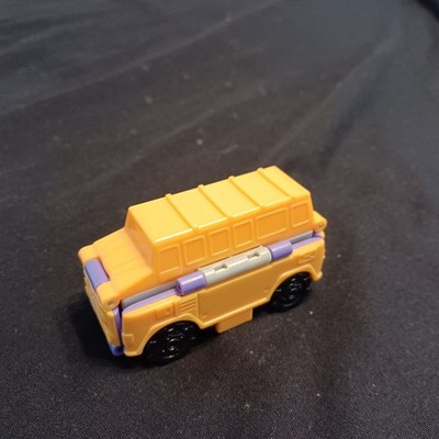 = 2019 ALPHA TOYS 3'' PLASTIC TRANSFORM DOUDLE DECKER BUS TOY VEHICLE