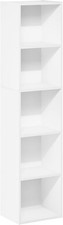 Furinno Luder Bookcase / Book / Storage, 5-Tier Cube, White