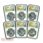 2021 $1 Morgan and Peace Dollar 6-Coin Set First Day of Issue NGC MS 70