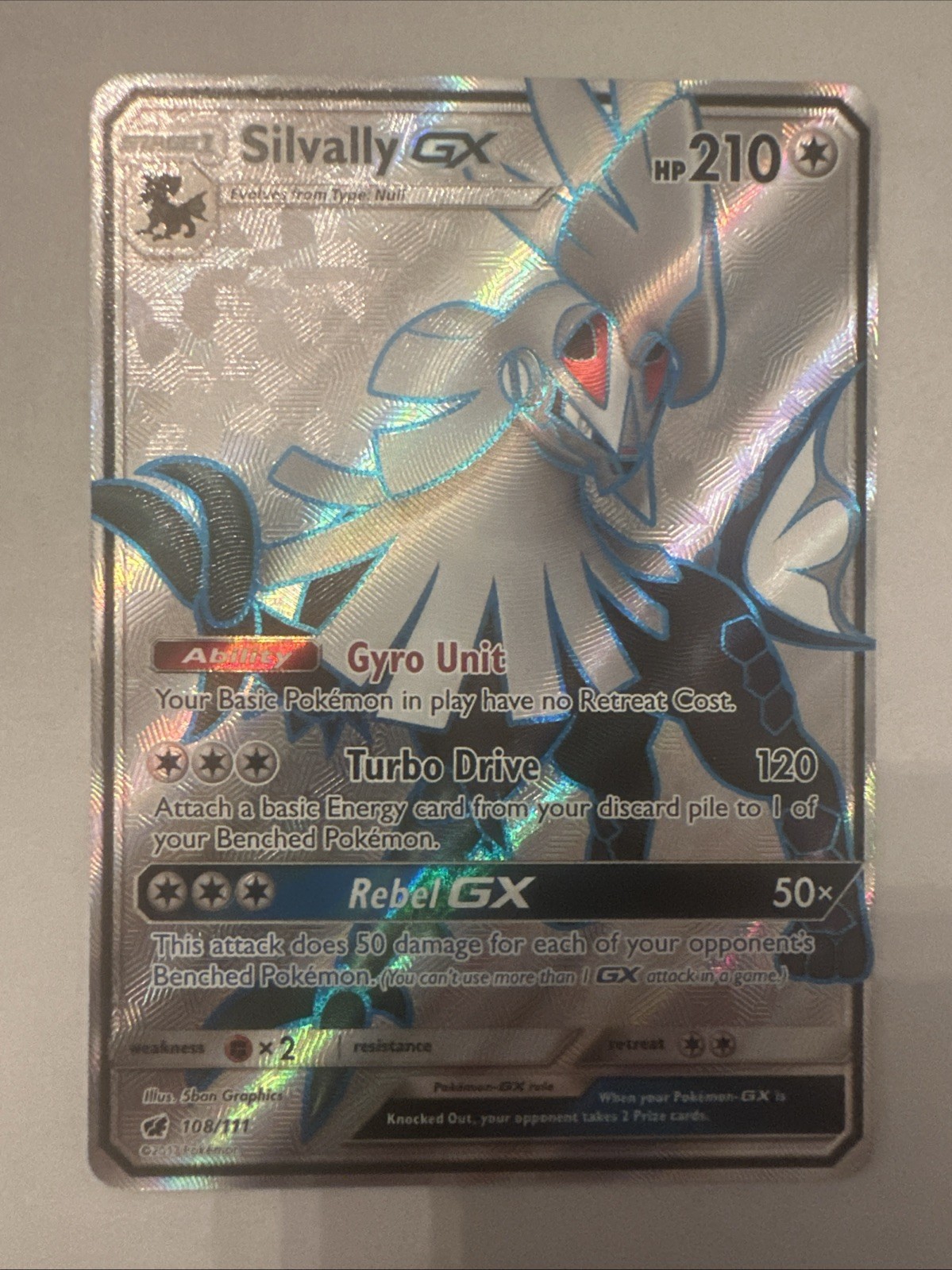 Silvally GX (Full Art) 108/111 Sm-Crimson Invasion Holo