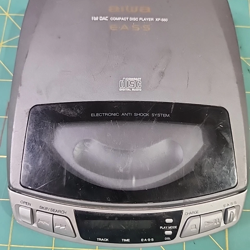 CD portátil Aiwa leitor de disco compacto XP-560 EASS testado funcionando vintage 1997 - Imagem 4 de 4