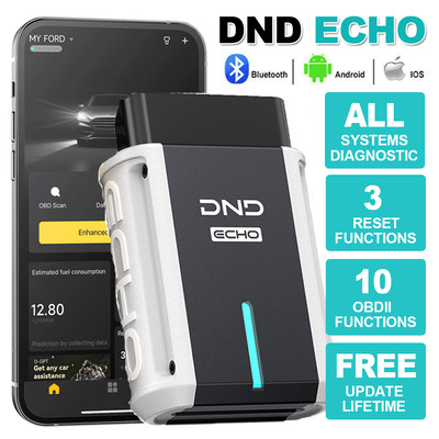 DND ECHO OBD2 Scanner Bluetooth All System Car Diagnostic Tool Oil BMS EPB Reset