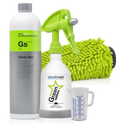 Koch Chemie Green Star 1L + Green Edition Mercury Sprühflasche 0,5L + Messbecher