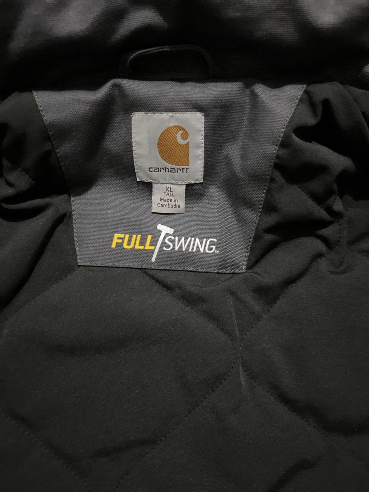 CARHARTT Hooded Full Swing Jacket Mens XL Tall Gray Outdoor Hunting 3M thumbnail 5