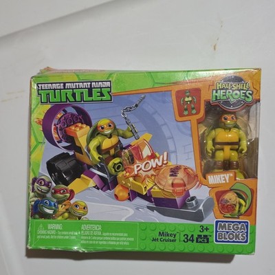 Mega Bloks TMNT Half-Shell Heroes Mikey Jet Cruiser 34pcs Interlocking Blocks