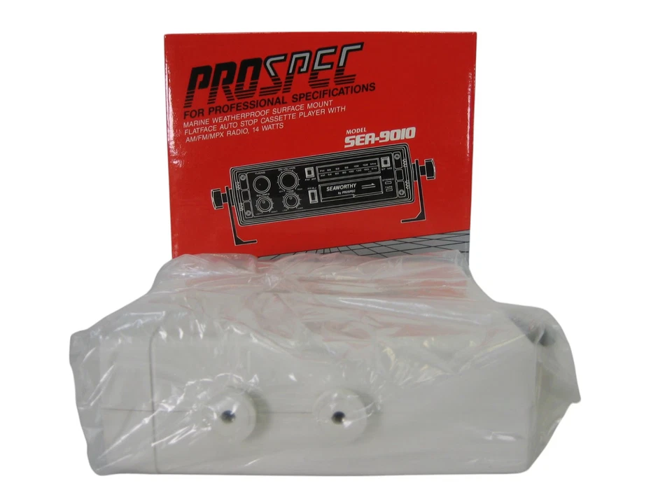 Prospec SEA-9010 Marine Weatherproof Cassette Player w/AM/FM Radio New-Old-Stock - Image 3 of 4