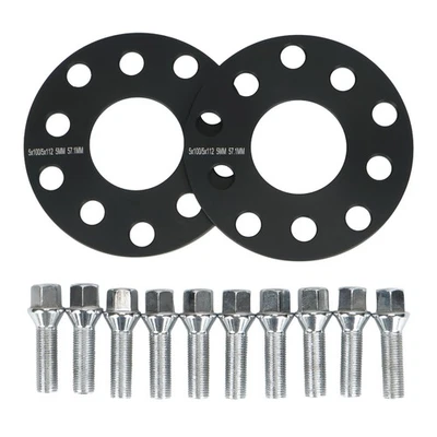 2x5(10mm) Spurverbreiterung 5x100mm 5x112 Spurplatten Aluminium mit 10 Schrauben - Bild 1 von 4