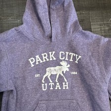 Park City Utah Purple Hoodie Kids Sz Medium