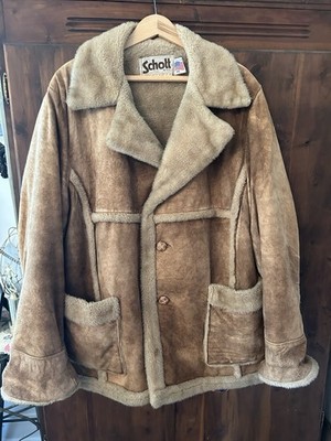 Vintage Schott NYC USA Western Rancher Jacket Coat Suede Leather Men s 46