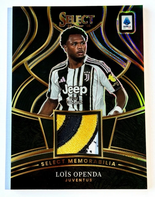 2025-26 Panini Select Swatch🔥Black 1 of 1🔥Lois Openda 🇧🇪 Juventus