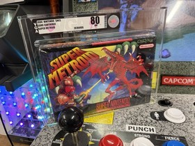 1994 SNES Super Metroid VGA 80 NM SEALED Phantoon Early Production WATA PSA 9.4
