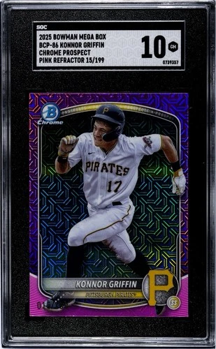 2025 Bowman - Chrome Prospects Konnor Griffin #BCP-86 Fuchsia Refractor /199