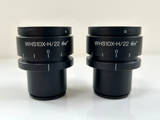 Olympus Microscope Pair of WHS10x-H/22 Glasses Eyepieces SZX, BX IX - 30mm tubes