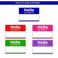 StickerJet 500 Pcs Name Tag Stickers 2"x3" Hello My Name is Labels, Peel & Stick