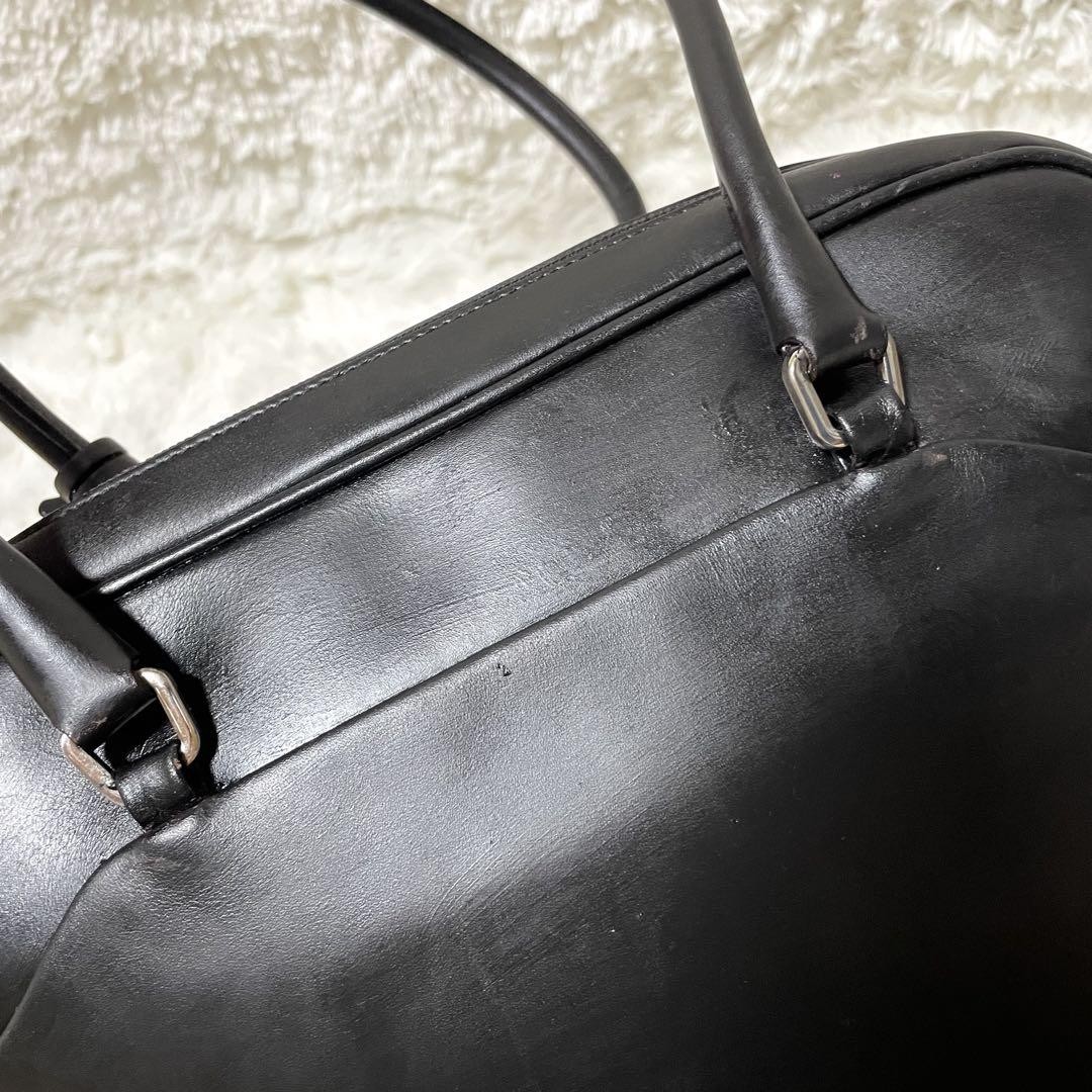 PRADA Mini Boston All Leather Black Bag From Japan | eBay