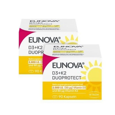 EUNOVA DuoProtect D3+K2 2000 I.E./80 µg Kaps.Kombi 2X90 ST