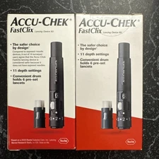Accu-Chek FastClix Lancing Device Kit (2 Pack). Exp-2027