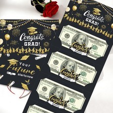 2026 Graduation Gift Money Holder 6.89x4.33 Inch Black Gold Graduation Gift Box