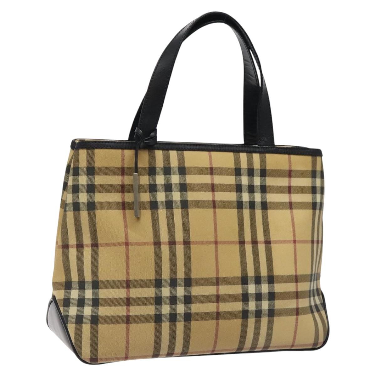 ◎BURBERRY ハンドバッグ ゴールド系 BURBERRY Blaze Nova Check Canvas Satchel Bag Gold