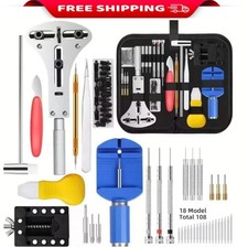 147 Pcs Watch Repair Kit Watchmaker Back Case Remover Opener Link Pin Spring Bar