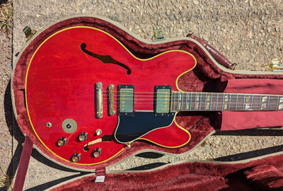 1966 Gibson ES-345 TDCV Cherry Red Semi-Hollow Electric Guita | eBay
